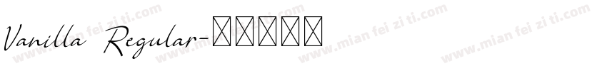 Vanilla Regular字体转换